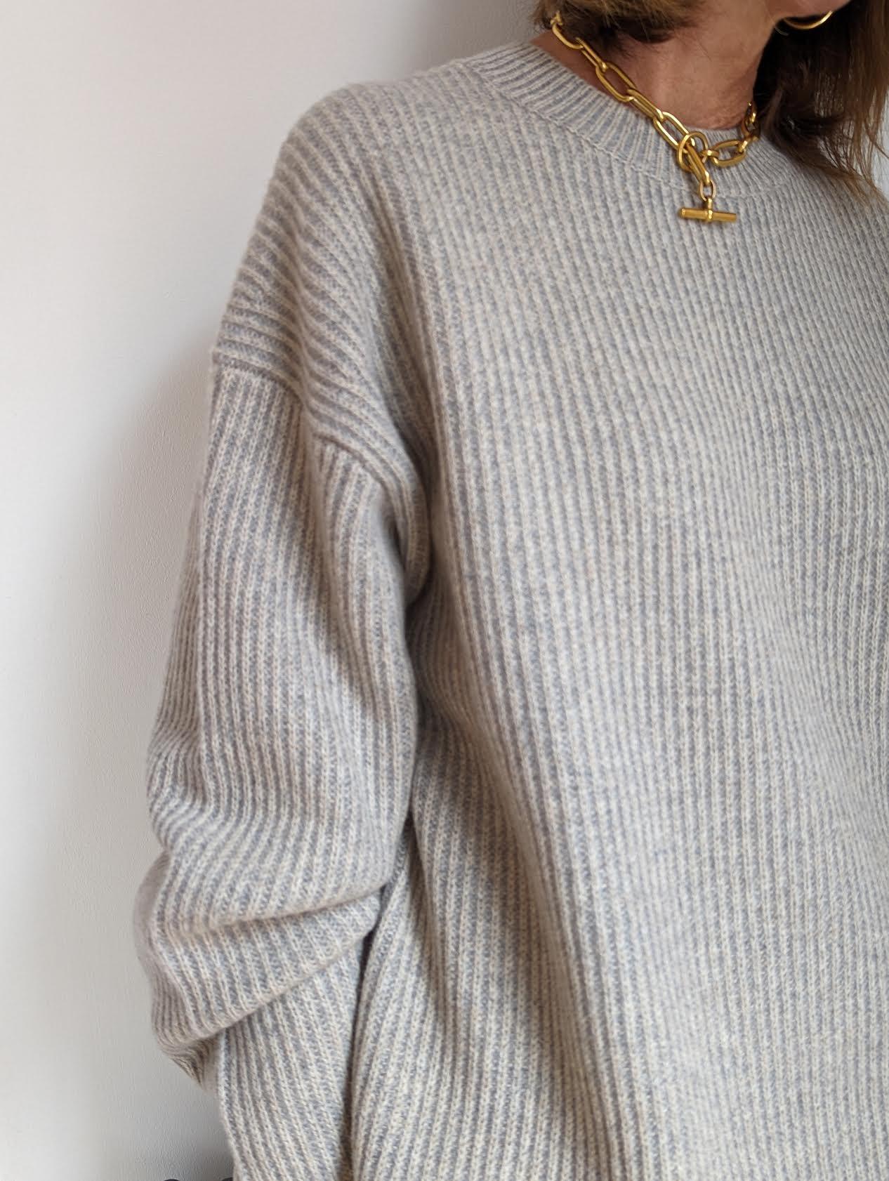 Plaited Crew-Neck Fisherman Jumper