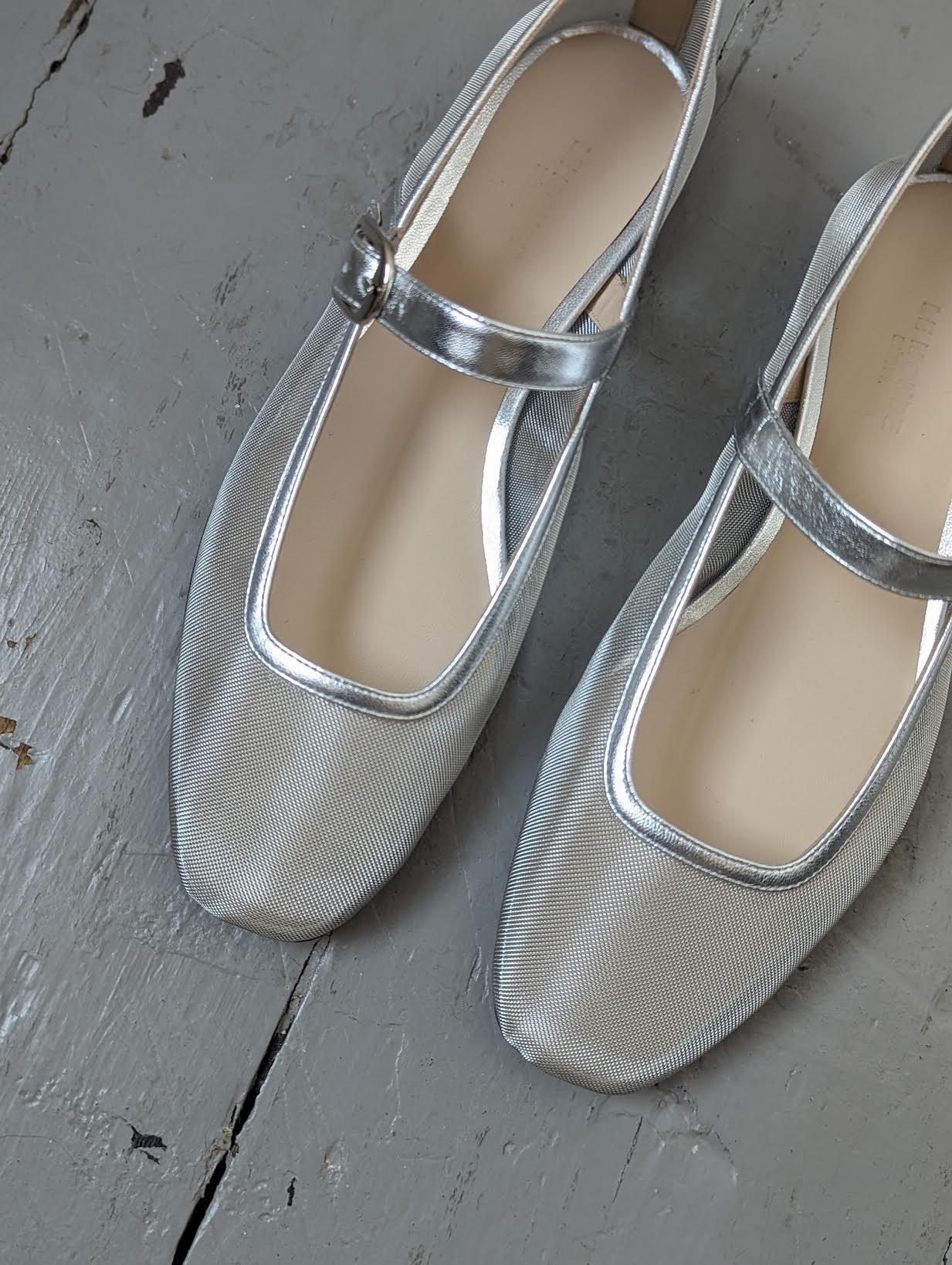 Le Monde Béryl - Silver Mesh Mary-Jane Shoes - 32 The Guild