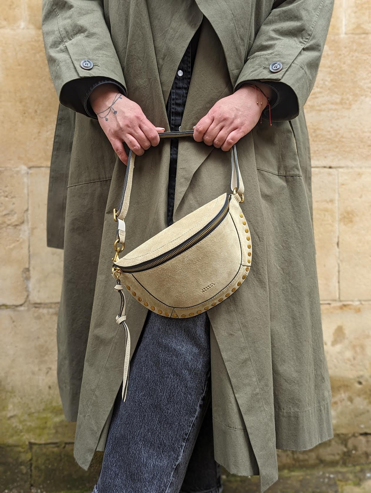 Skano Sand Suede Cross-Body Bag