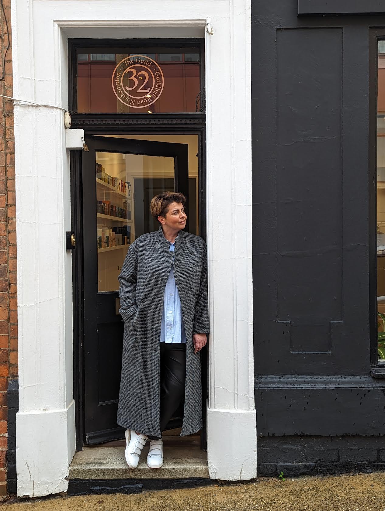 Sabine Grey Wool Coat