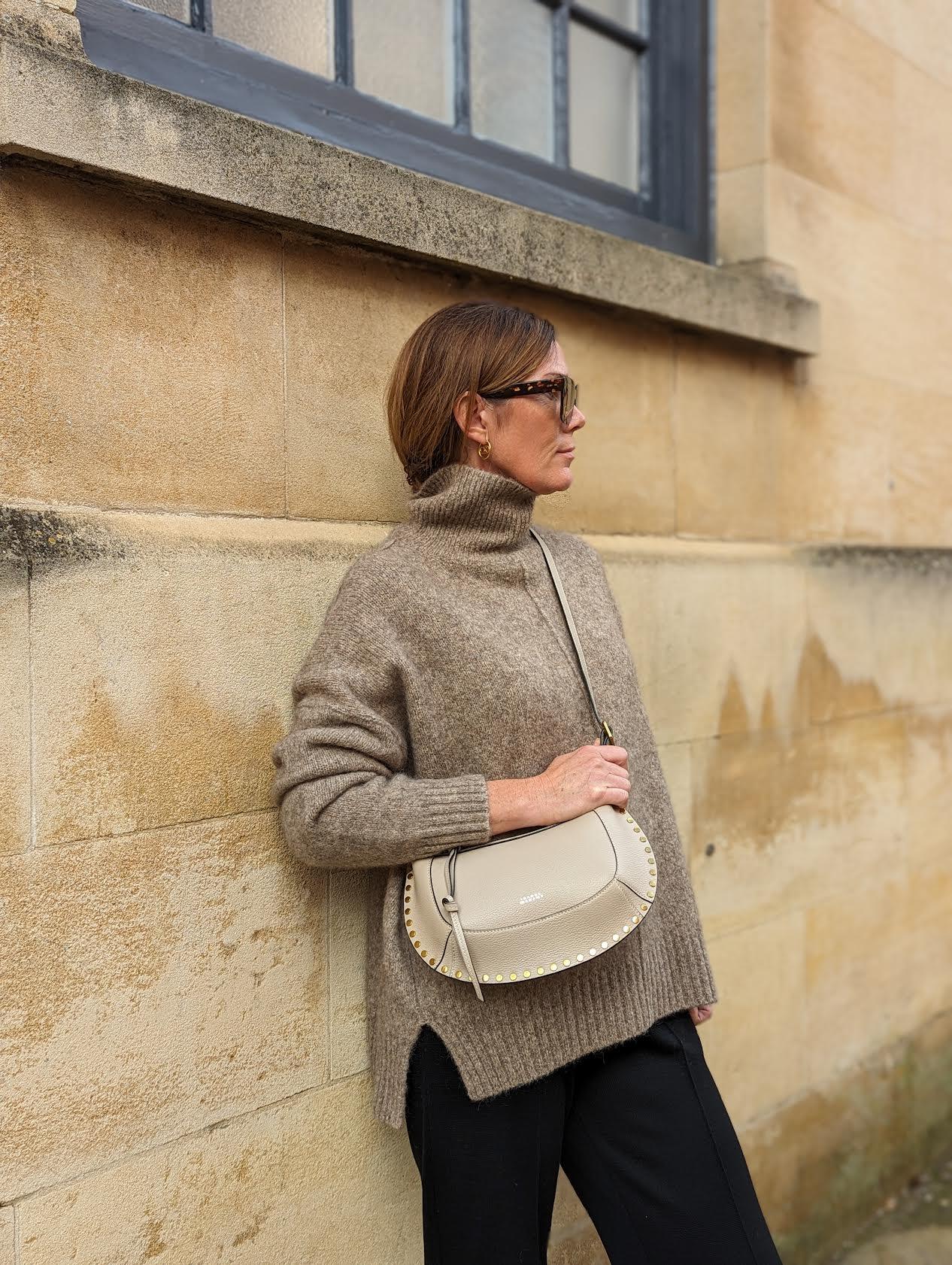 Oskan Nude Moon Shoulder Bag