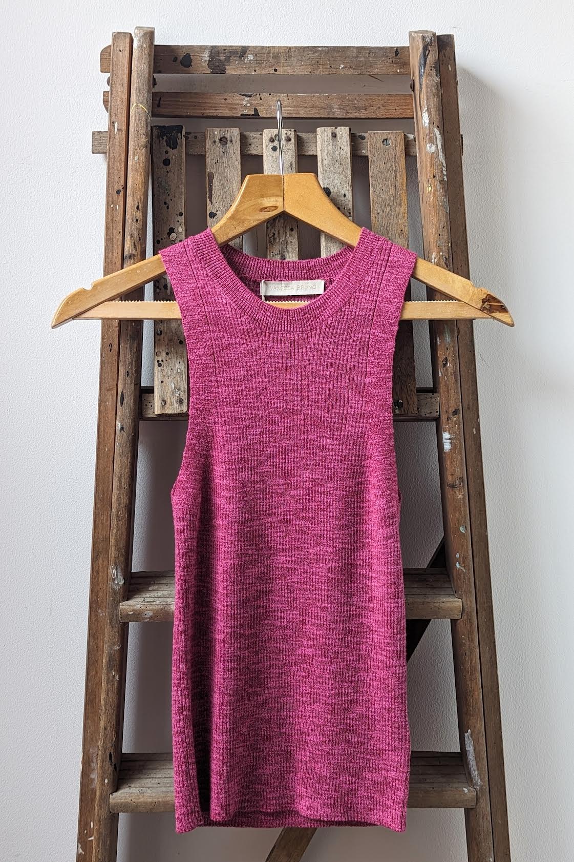 Vanessa Bruno - Cranberry Pivoine Tank Top - Image 5 of 7