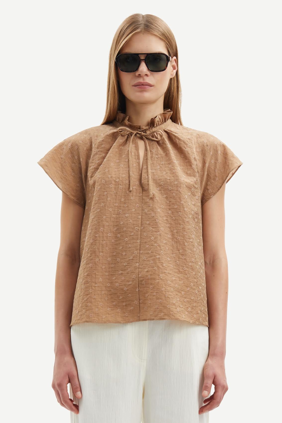 Samsoe Samsoe - Sakarookh Cartouche Jacquard Blouse - Image 1