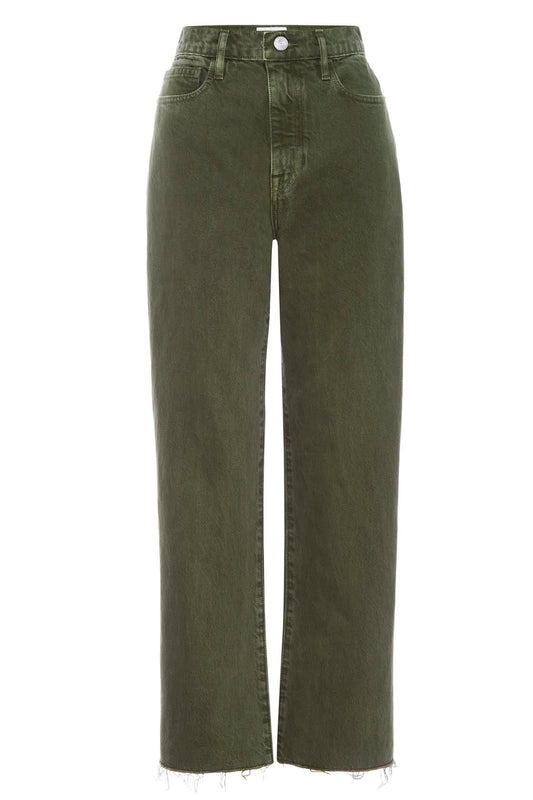 Frame - Le Jane Crop Stoned Fatigue Khaki Jeans