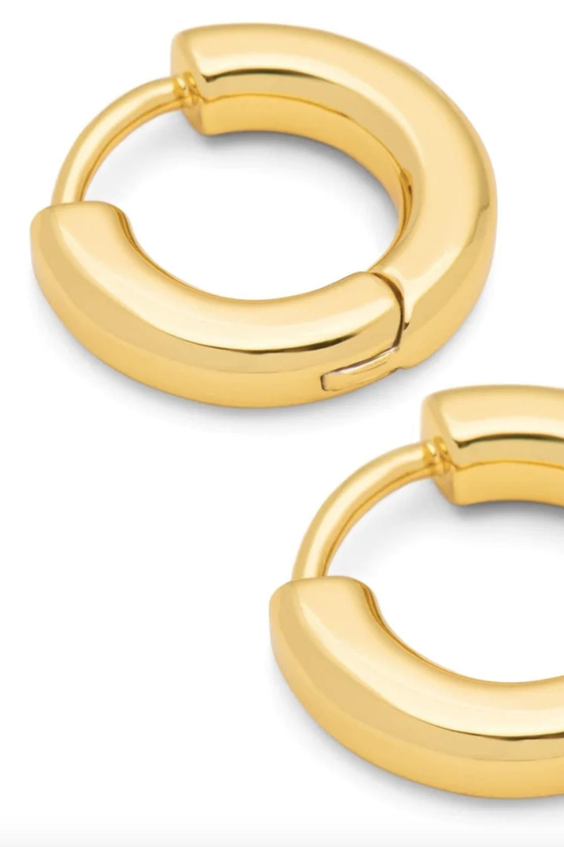 Lulu Copenhagen - Large Gold Buckle Hoop Earrings