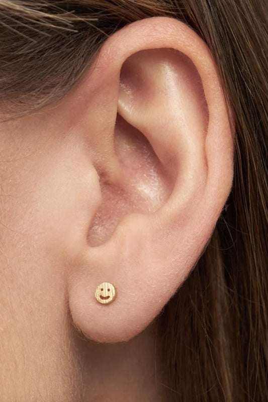 Lulu Copenhagen - Smiley Gold Single Stud Earring