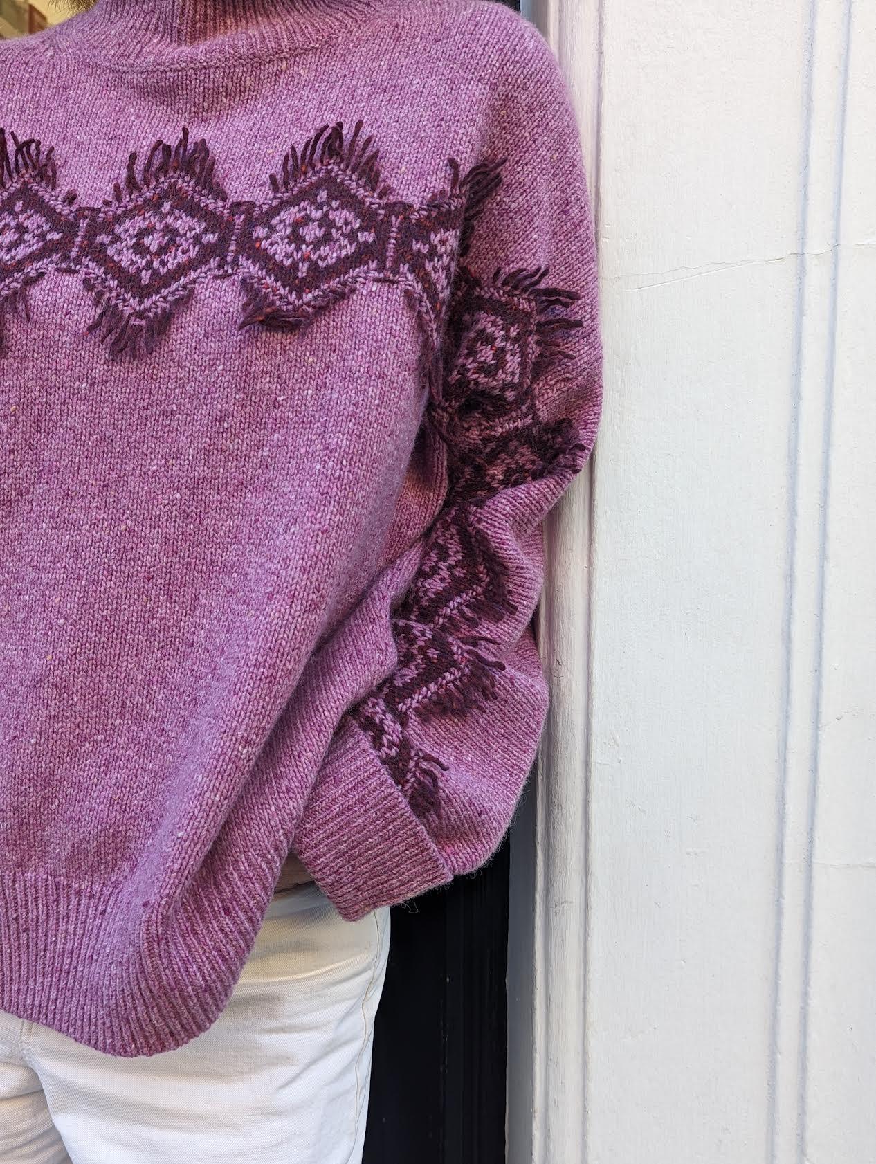 Benoite Rose Embroidered Jumper