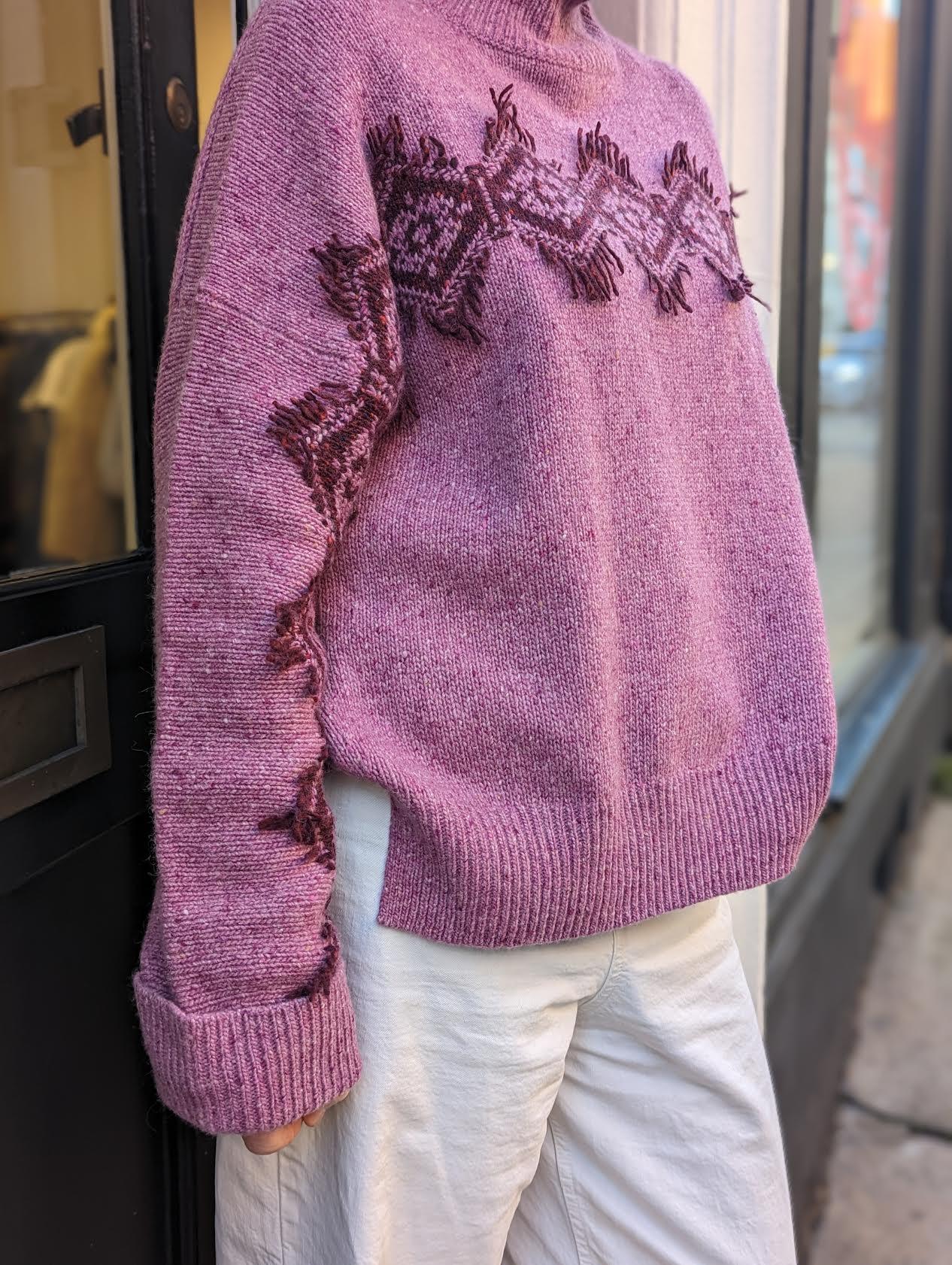 Benoite Rose Embroidered Jumper