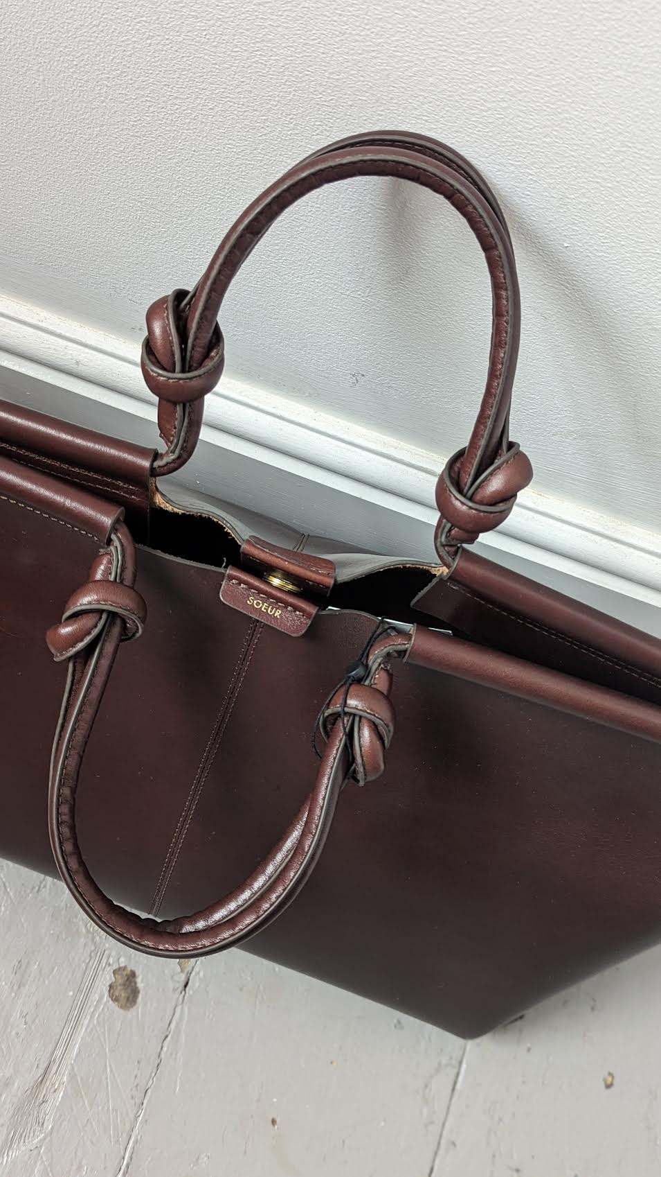 Soeur - Amalfi Marron Leather Weekend Bag - Image 2