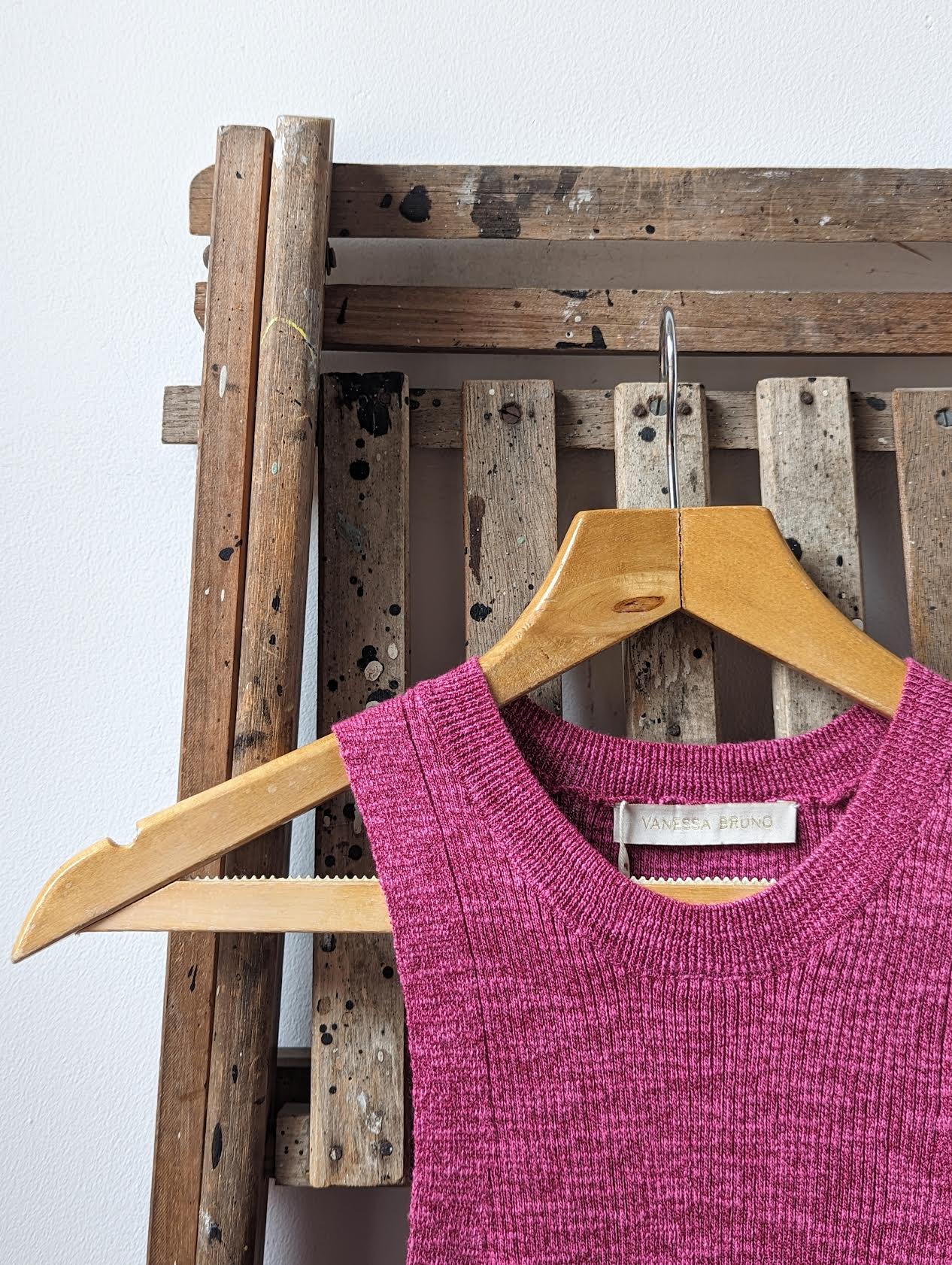 Vanessa Bruno - Cranberry Pivoine Tank Top - Image 6 of 7