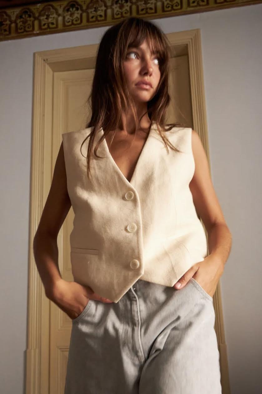 Stella Nova - Vanilla Tailored Tuxedo Vest - Image 8