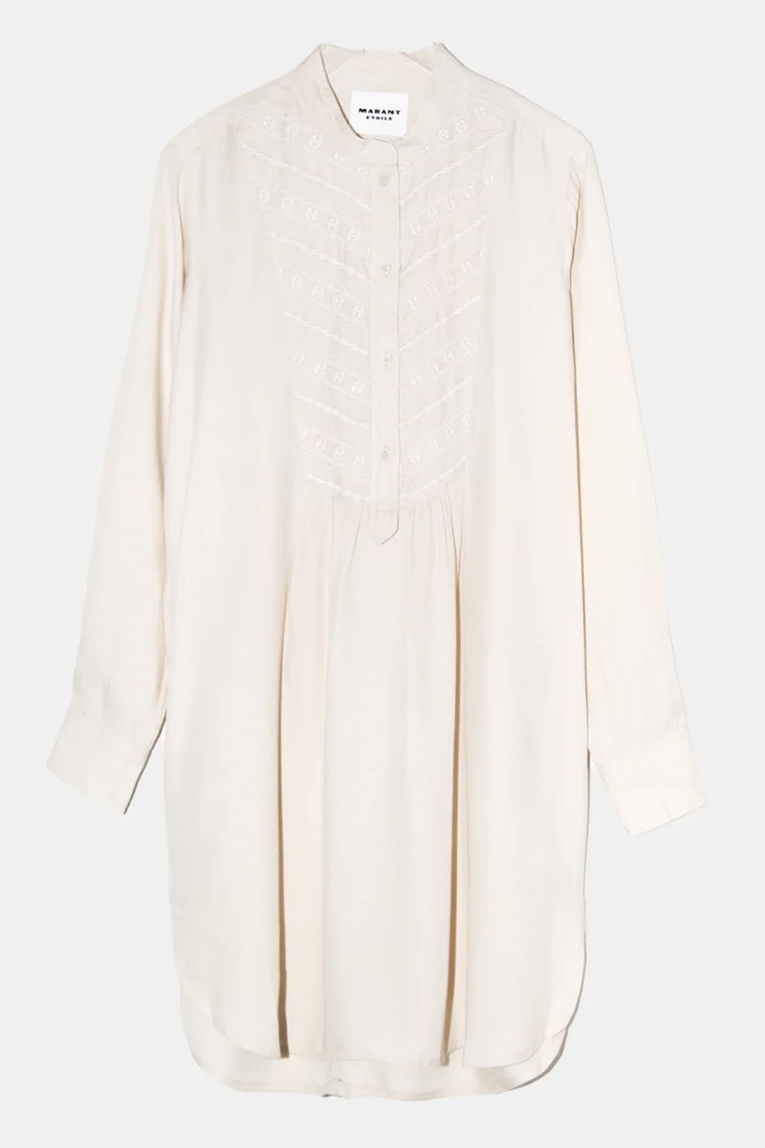 Marant Étoile - Bilbao Ecru Embroidered Tunic Dress