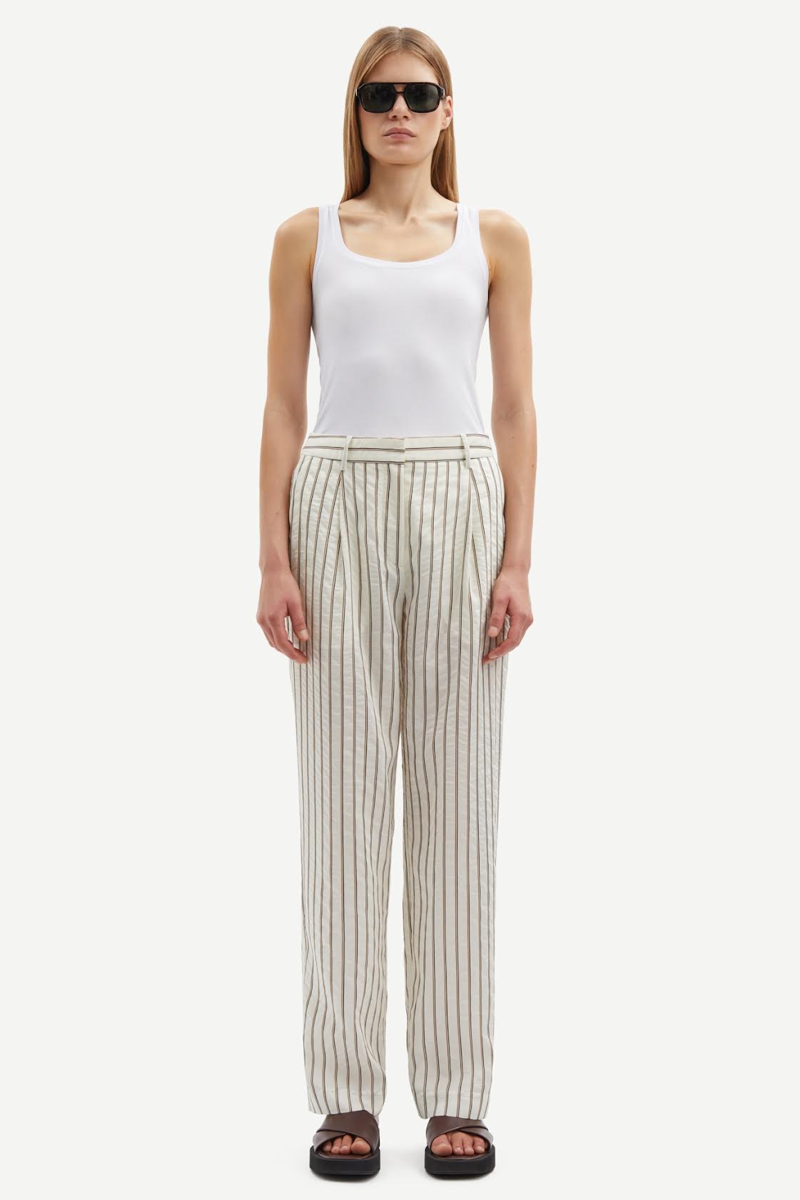 Samsoe Samsoe - Agneta Solitary Striped Trousers - image 1 of 3