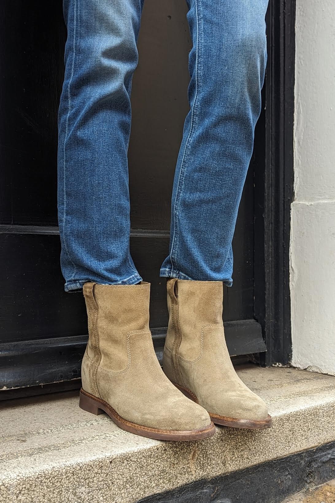 Susee Taupe Suede Ankle Boots