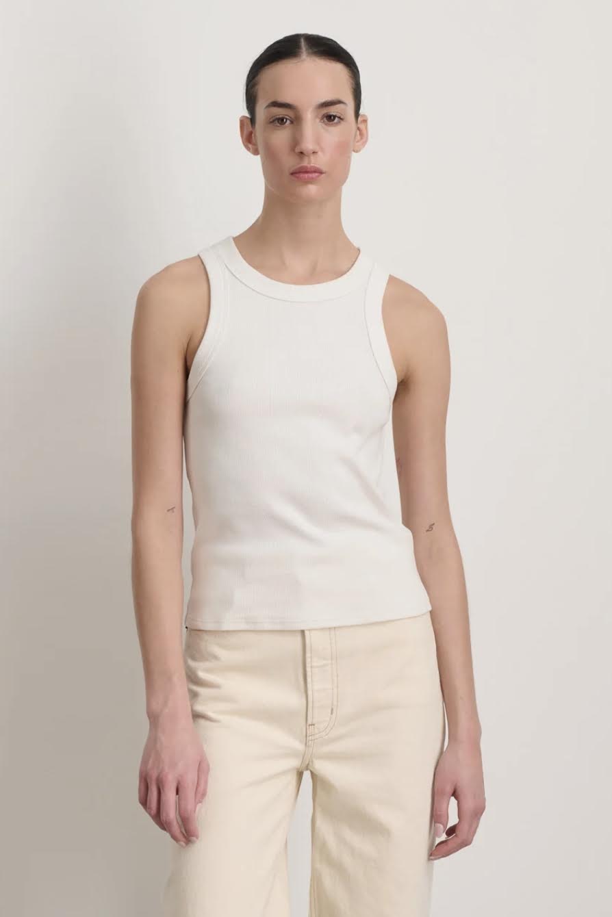 B Sides - Snow White Rib Tank - Image 1 of 2