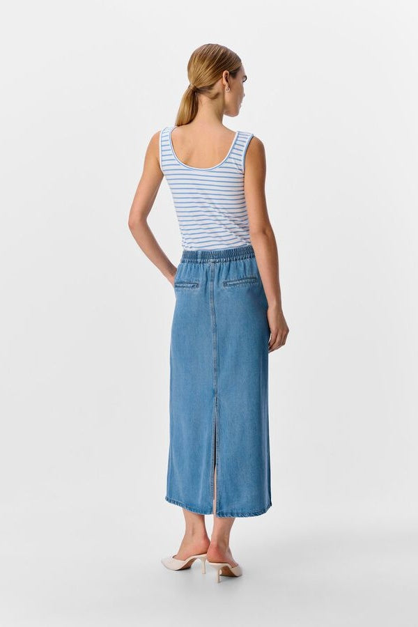 MW Re Objframe Long Denim Skirt
