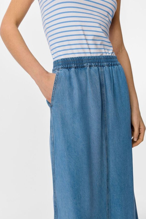 MW Re Objframe Long Denim Skirt
