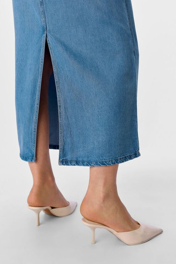 MW Re Objframe Long Denim Skirt