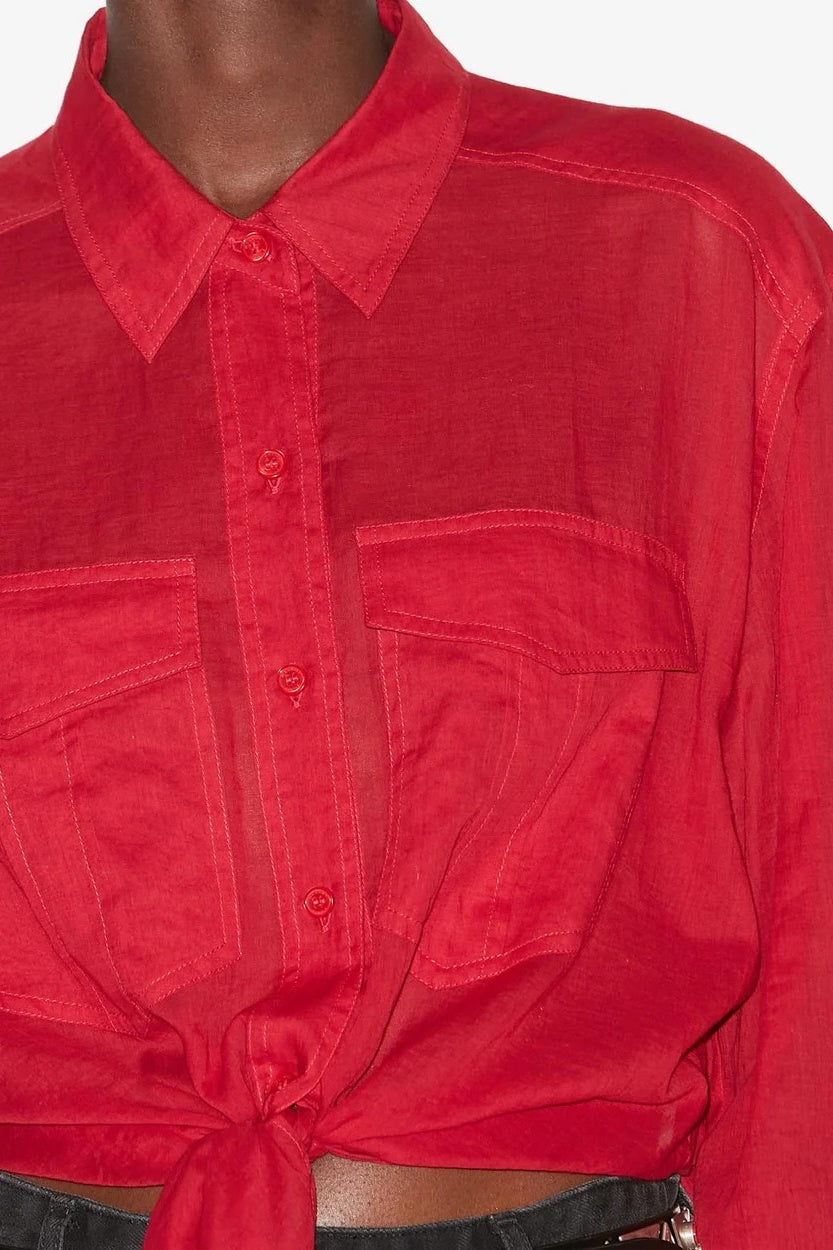 Nath Red Tied Cotton Shirt
