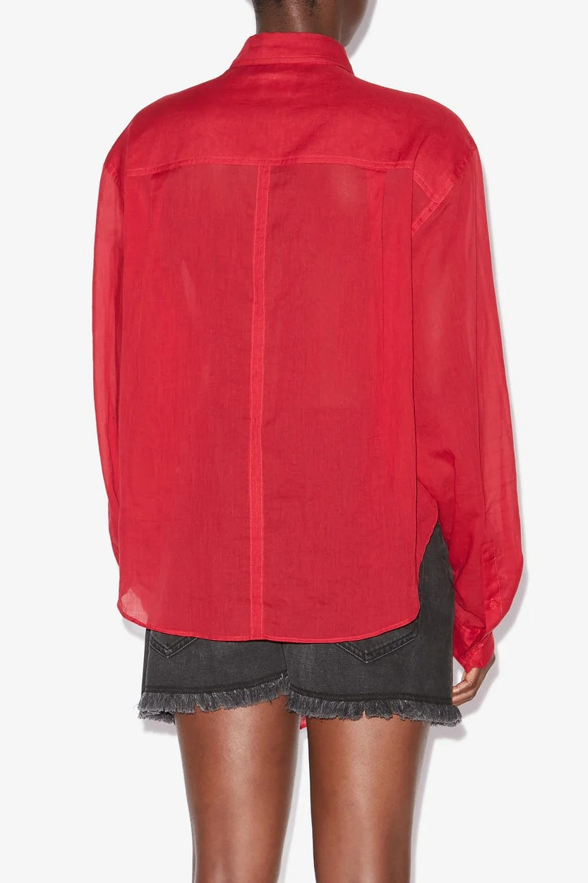 Nath Red Tied Cotton Shirt