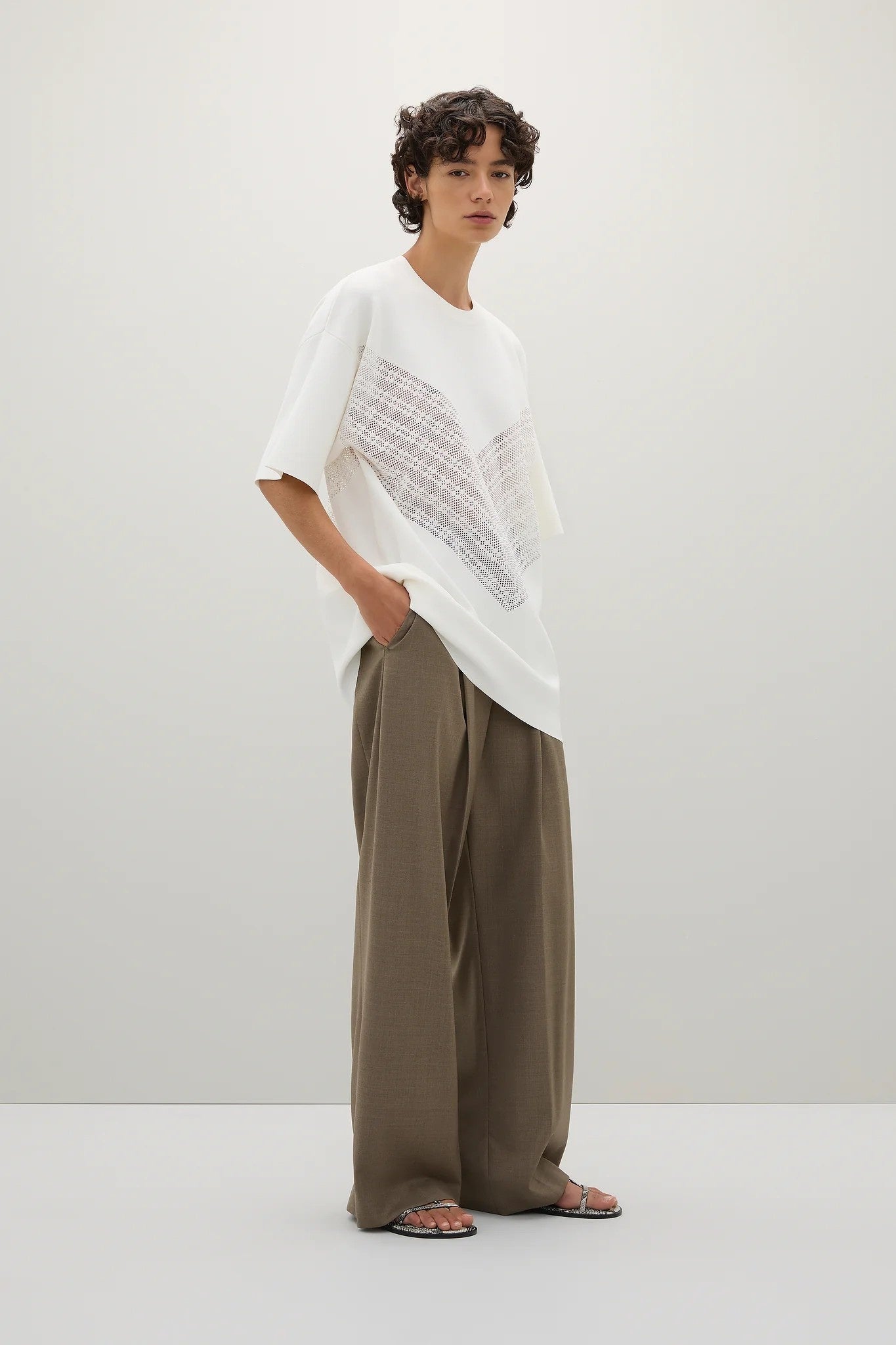 The Bea Knit T-shirt in Parchment