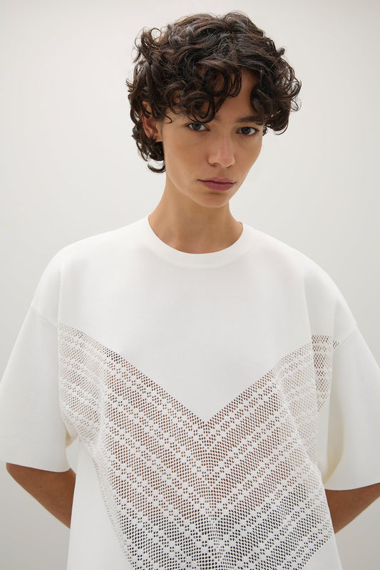 The Bea Knit T-shirt in Parchment