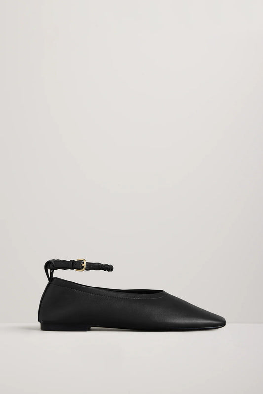 The Steele Flat Ballet Pump Black
