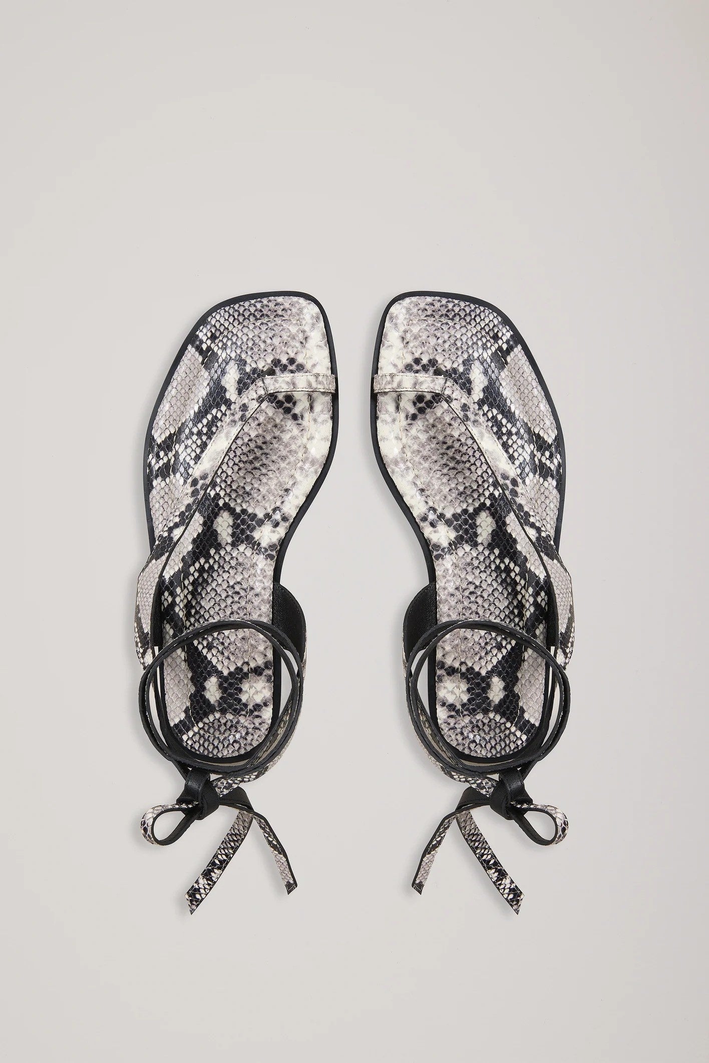 The Heidi Sandal Eggshell Snake