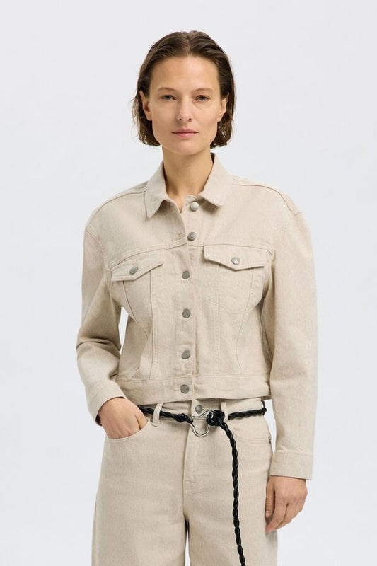 Slfuna Cropped Denim Jacket