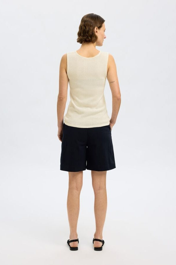 Slfmoon Birch Knitted Tank Top
