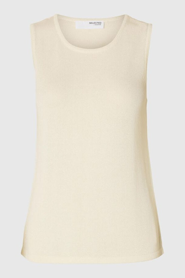 Slfmoon Birch Knitted Tank Top