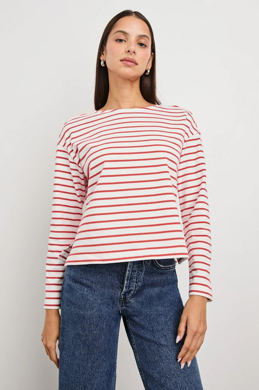 Macy Cherry Stripe Top