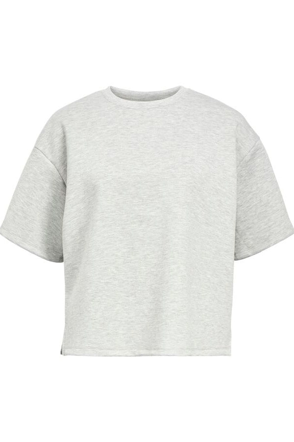 Objandrea Boxy Light Grey Melange T-Shirt
