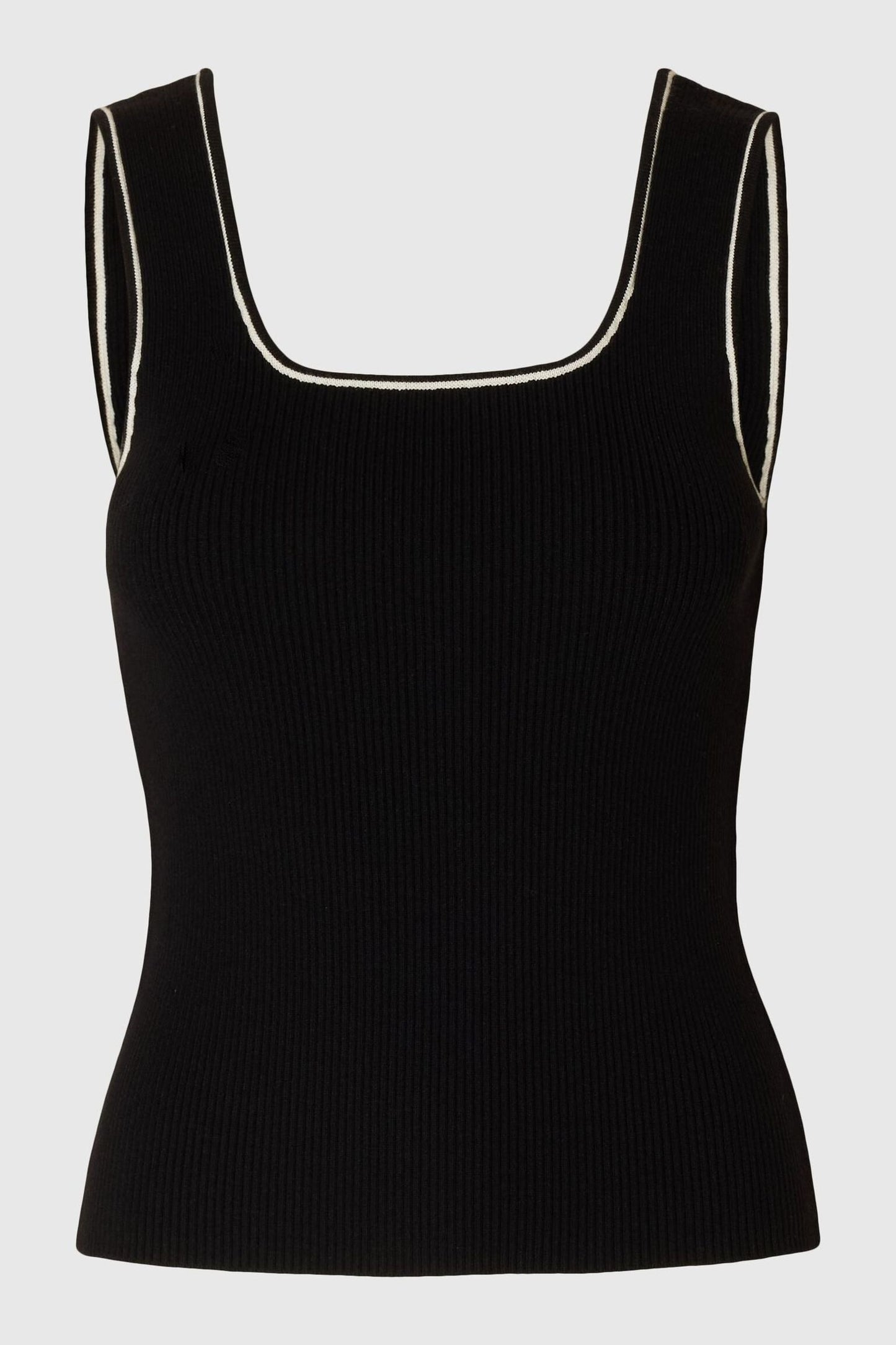 Slfkamma Black Sleeveless Knitted Top