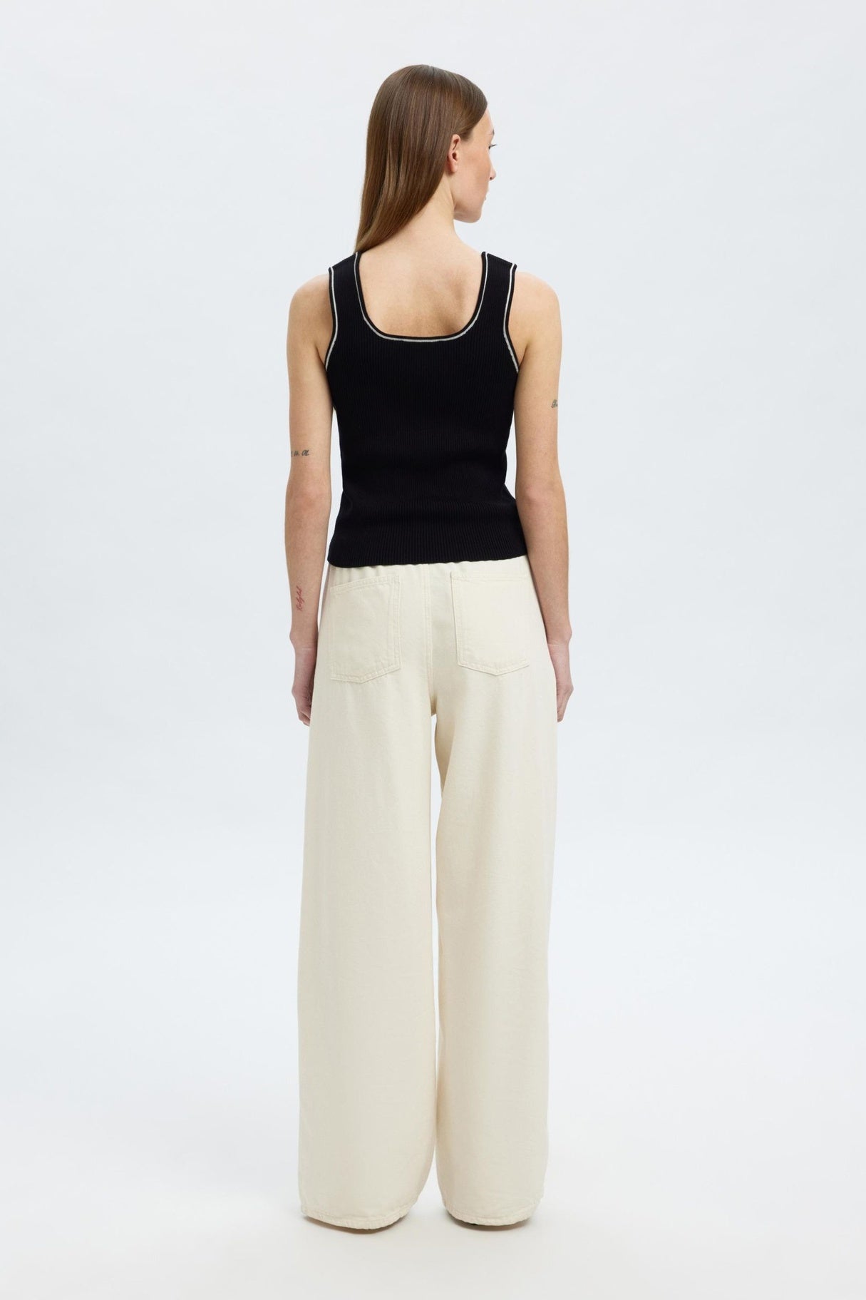 Slfkamma Black Sleeveless Knitted Top