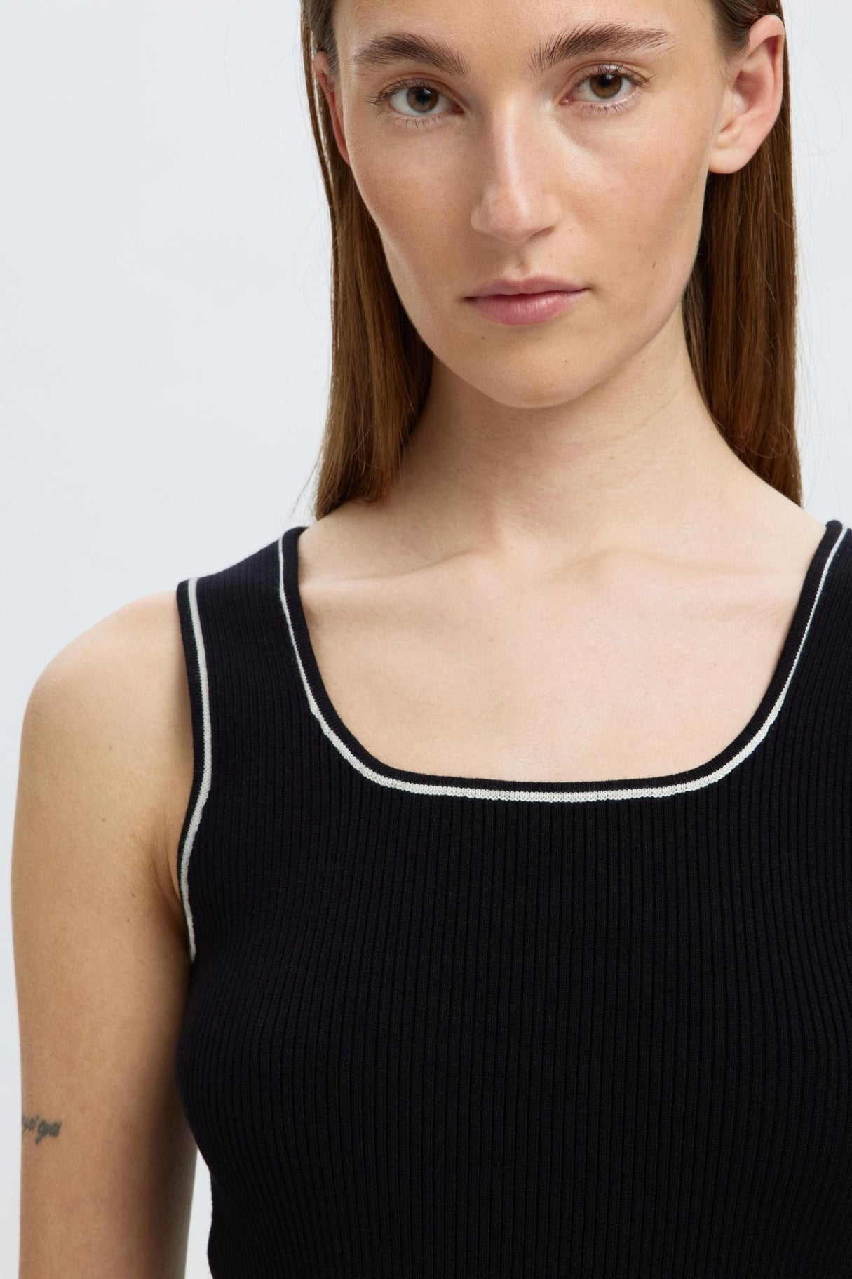 Slfkamma Black Sleeveless Knitted Top