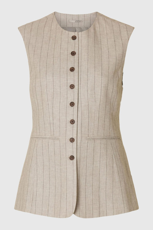 Linen Blend Slfvilka Waistcoat