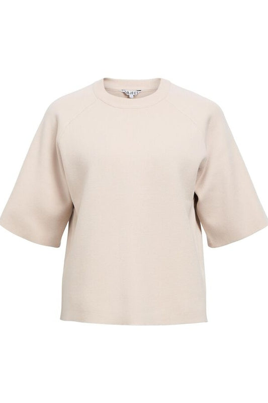 Silver Gray Oversized Knitted Objreynard Top