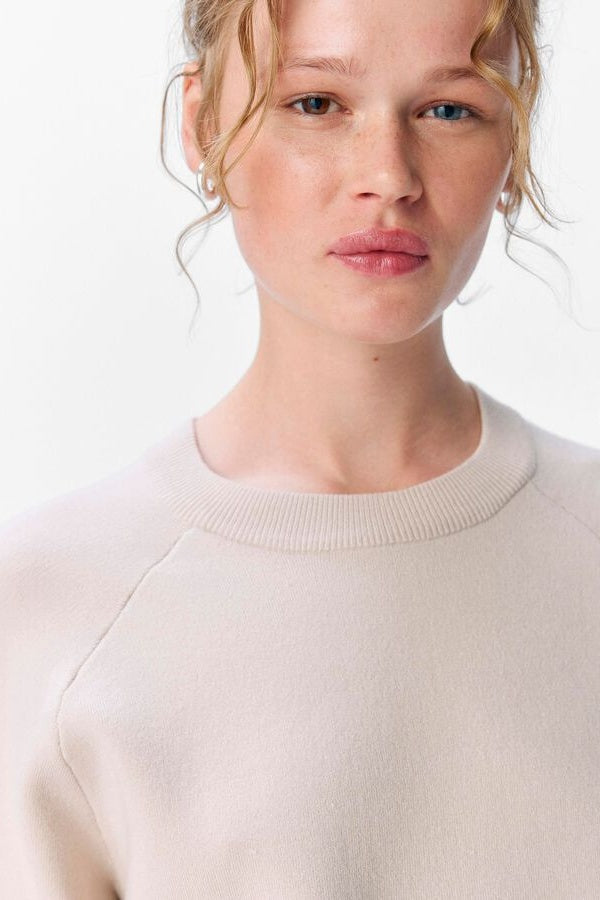Silver Gray Oversized Knitted Objreynard Top