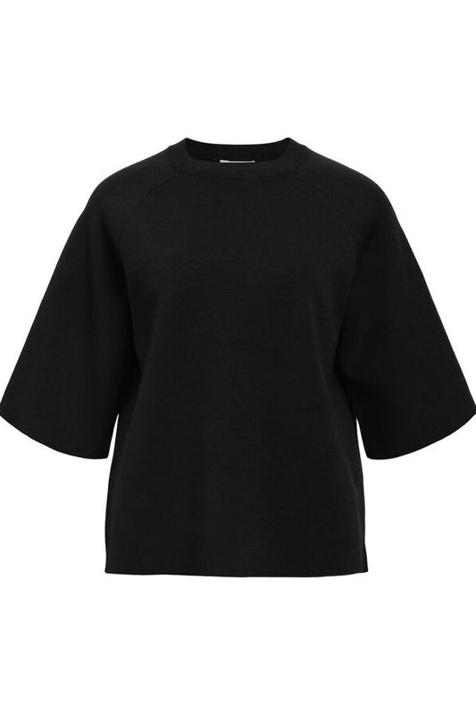 Black Oversized Knitted Objreynard Top