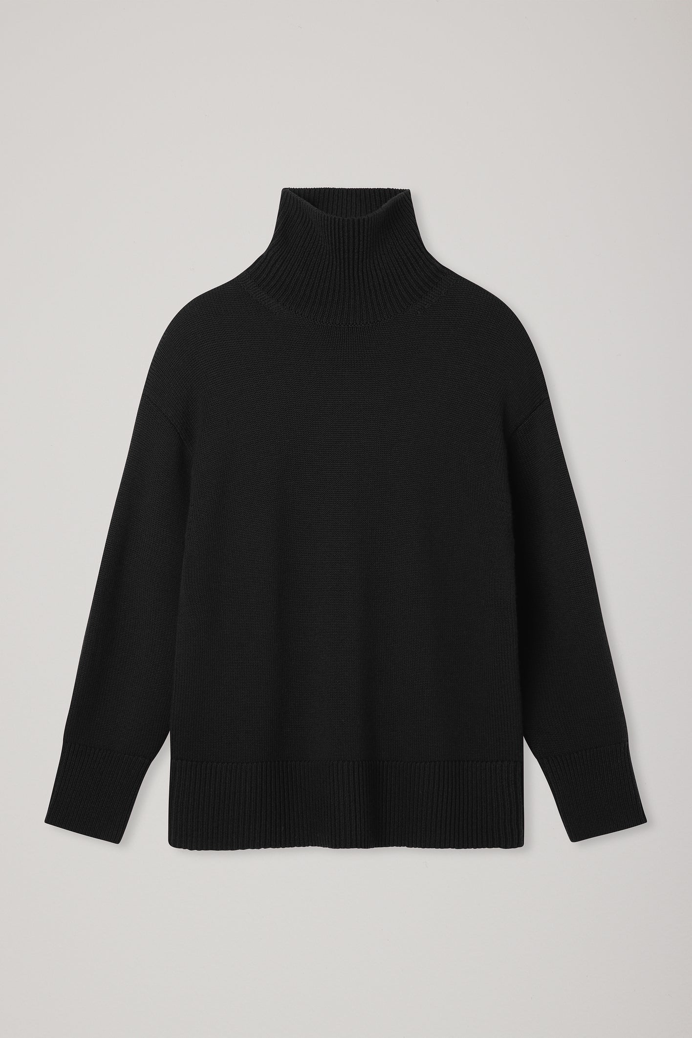 Gibson Black Funnel Knit Jumper