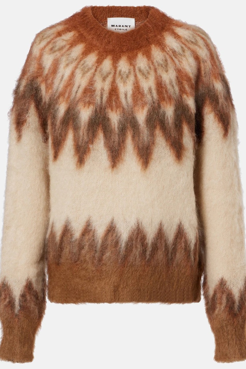 Natania Mohair Fair Isle Pattern Sweater