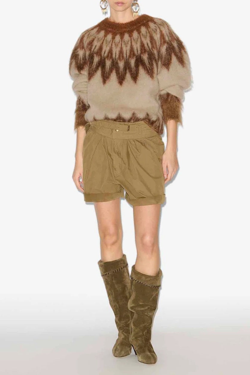 Natania Mohair Fair Isle Pattern Sweater