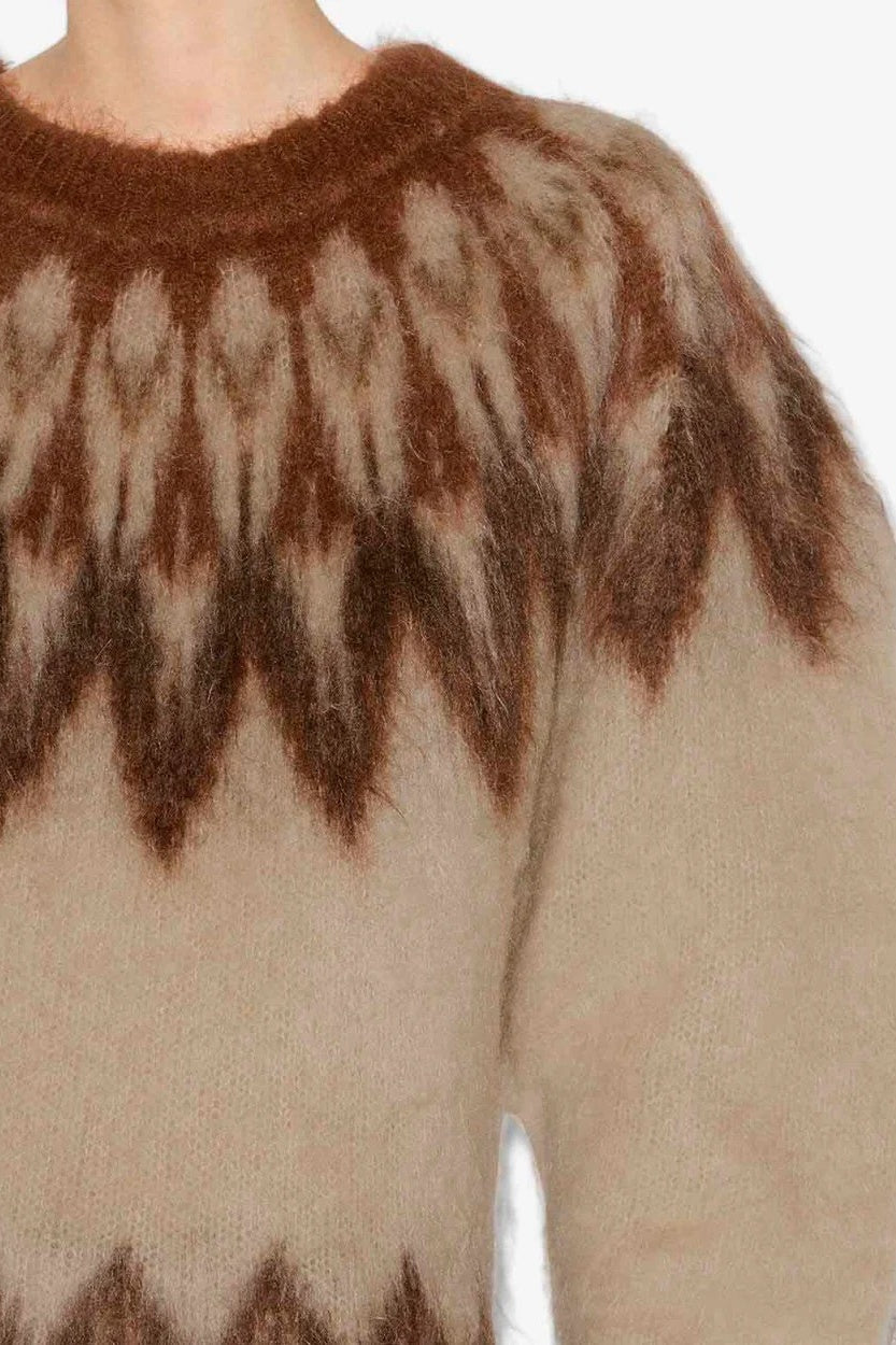 Natania Mohair Fair Isle Pattern Sweater