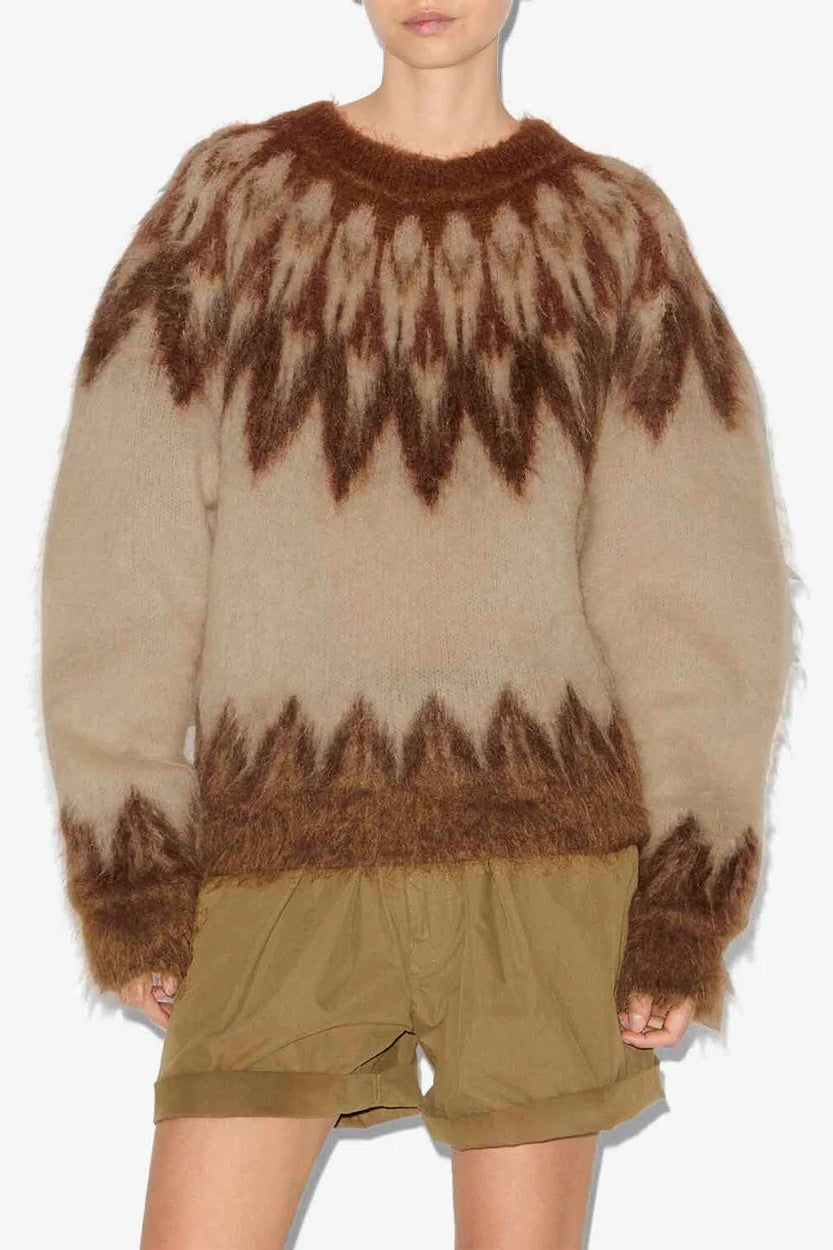 Natania Mohair Fair Isle Pattern Sweater