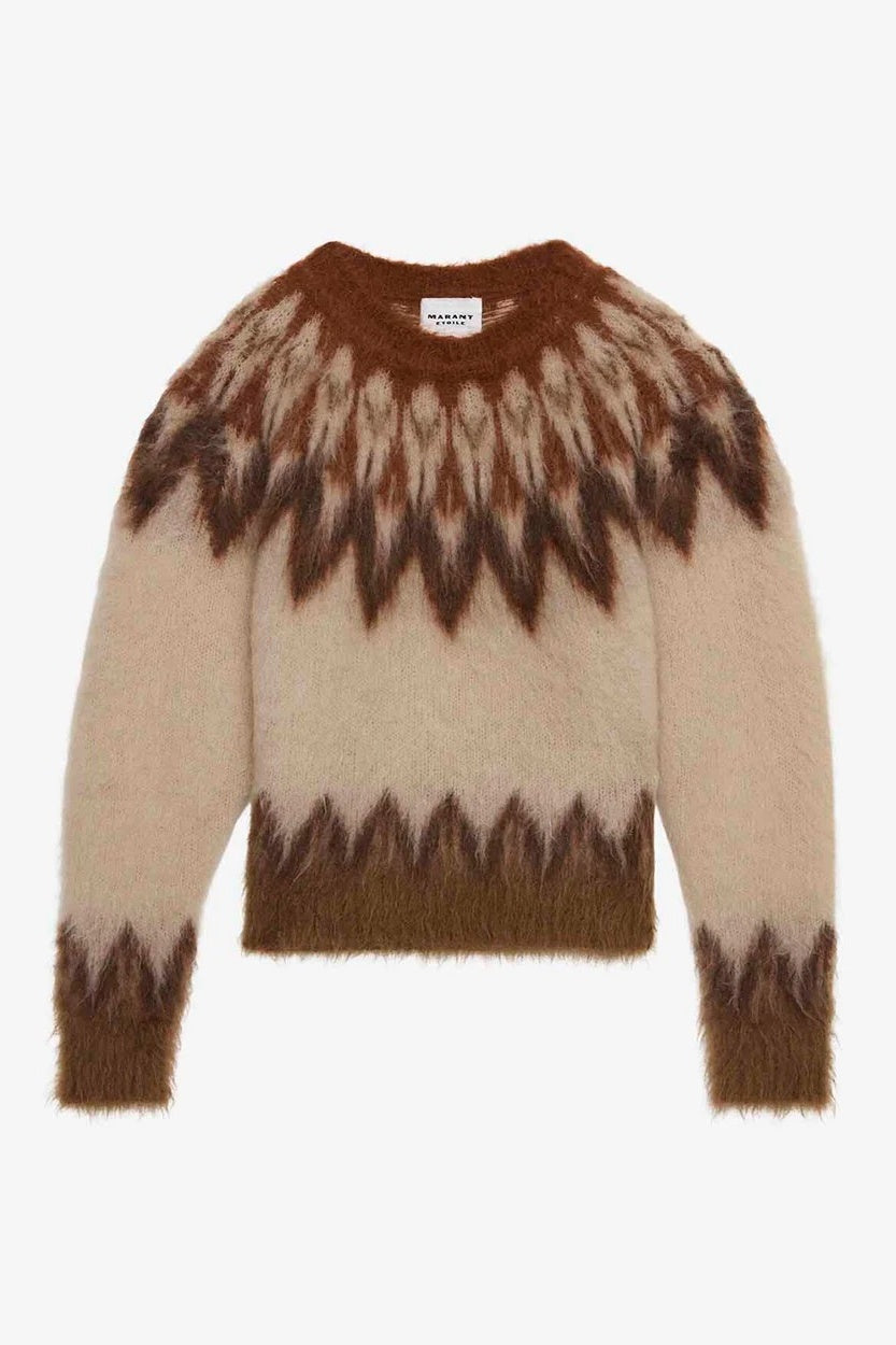 Natania Mohair Fair Isle Pattern Sweater