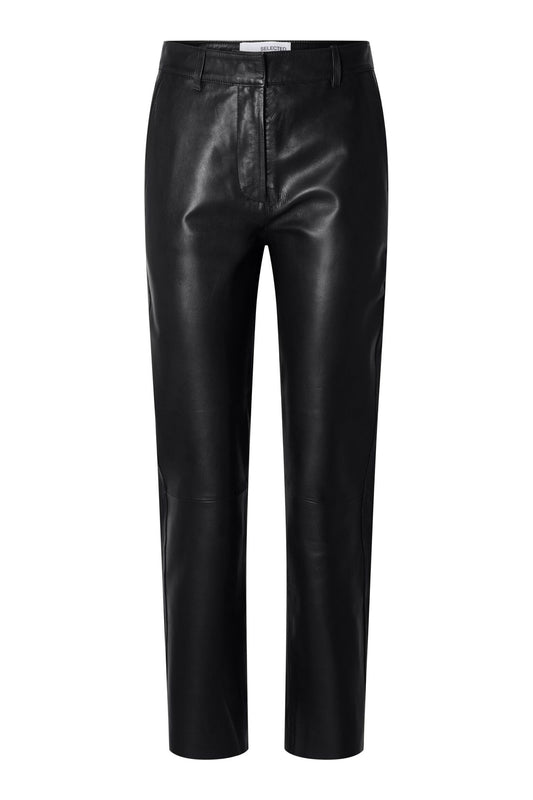 Slfmarie Tapered Leather Trousers