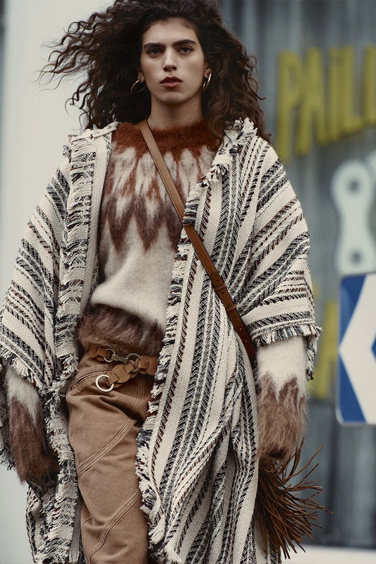 Natania Mohair Fair Isle Pattern Sweater