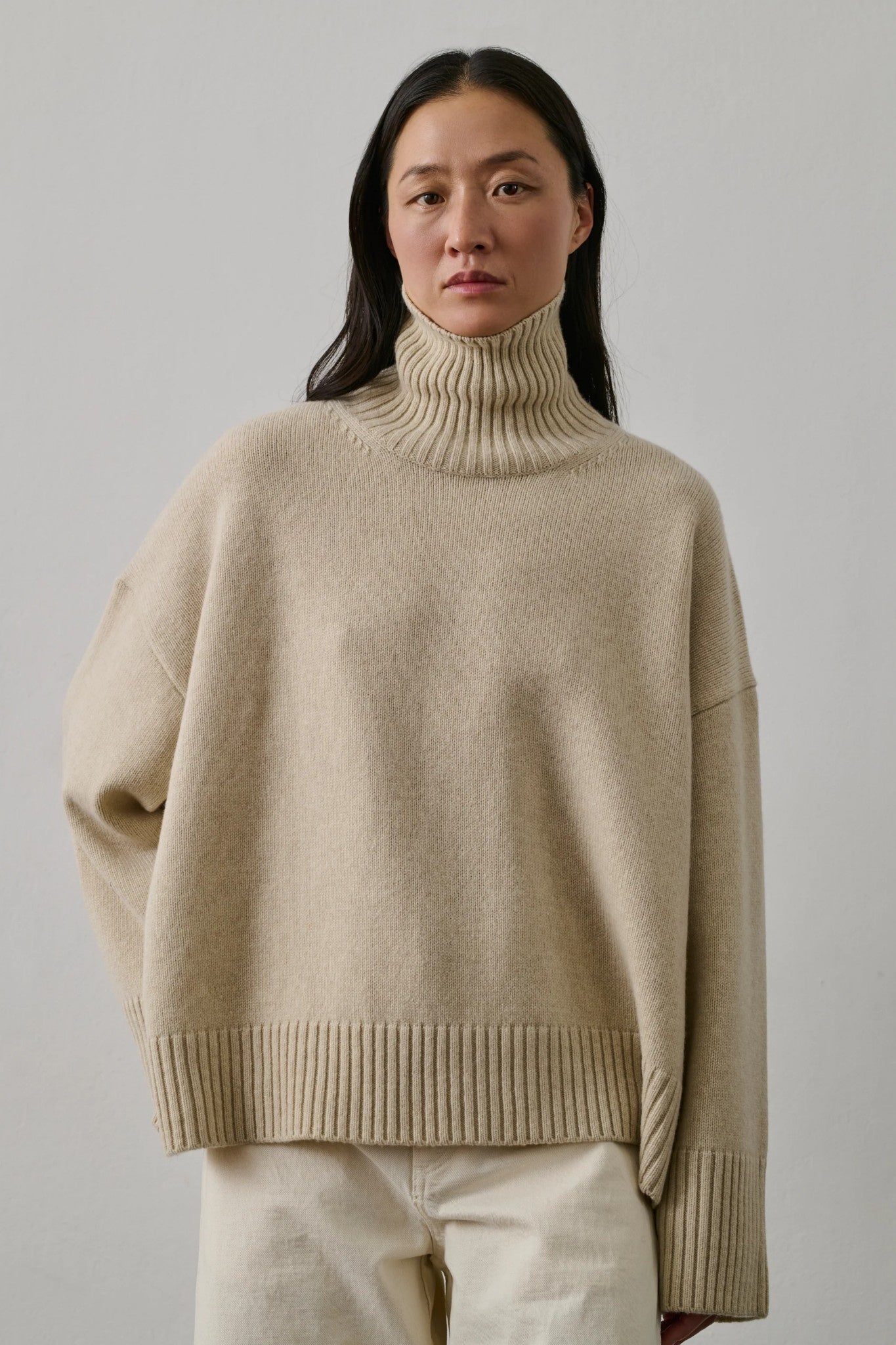 Oversized Cashmere Turtleneck Sweater The Row Pheliana Sweater