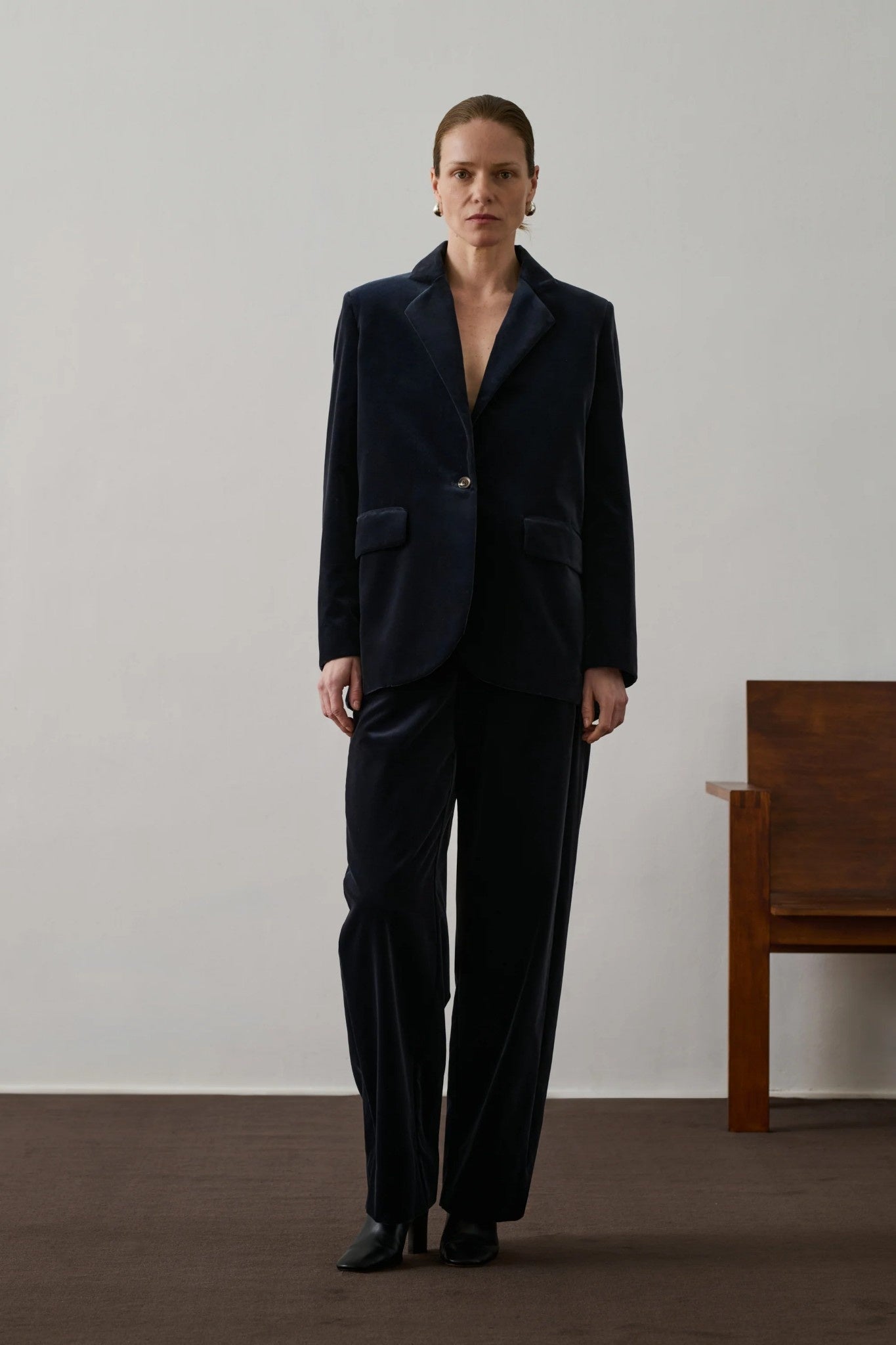 Sevres Anthracite Velvet Jacket